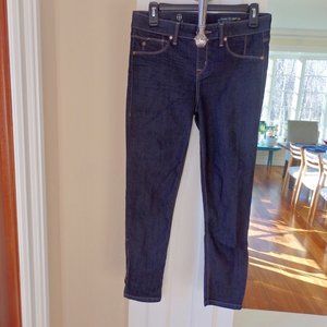 Laurie Felt Hot in Hollywood  pull on crop jeans with hem zip M